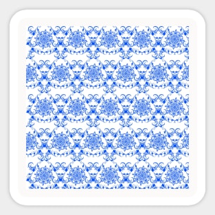 Blue Floral Neck Gator Cornflower Blue Floral Blue Sticker